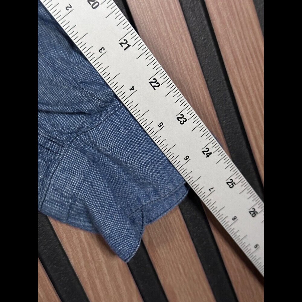 Vintage Mister Freedom Shirt Large Mens 645 Chambray Long Sleeve Button Pocket - Picture 5 of 9